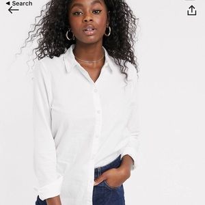 PIECES by Asos Oxford shirt in White